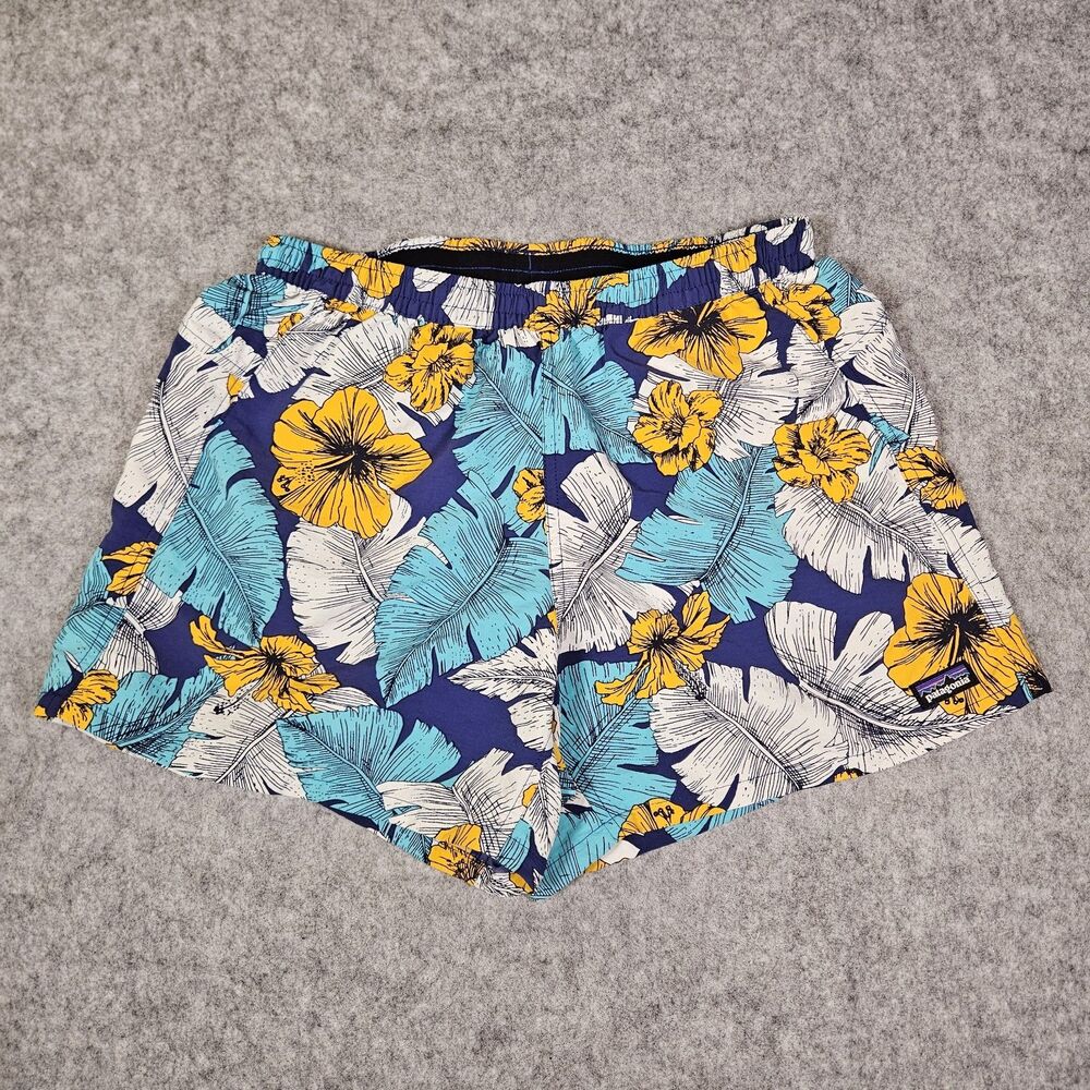 Patagonia Womens Common Threads Baggies Drawstring Hawaiian Floral Shorts Size M